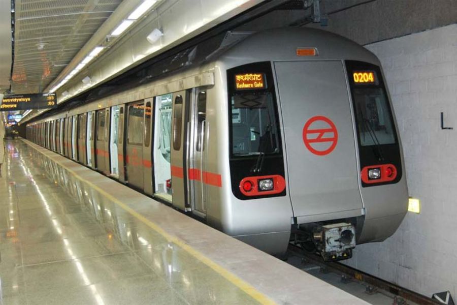 Red Line Route of the Delhi Metro
